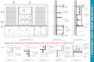 create detailed millwork cabinet and joinery shop drawings