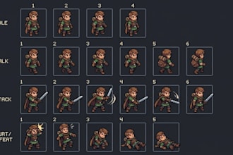 2d pixel art sprite sheet character game art pixel art ui pixel art animation