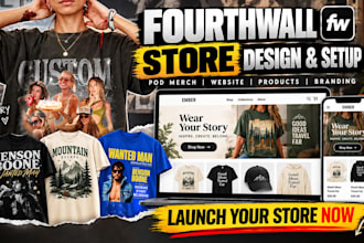 do fourth wall website design fourth wall website setup pod merch
