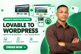 convert lovable to wordpress, base44 to wordpress  and migrate your site