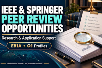 find ieee and springer peer review opportunities for uscis eb1a o1 profiles