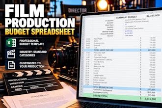 create a professional film production budget in excel