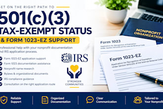 help with 501c3 tax exempt status and form 1023 ez