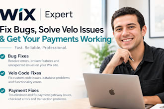 fix wix website bug, wix velo code, forms and payment gateway issues