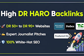 build high DR editorial haro backlinks with expert pitch outreach