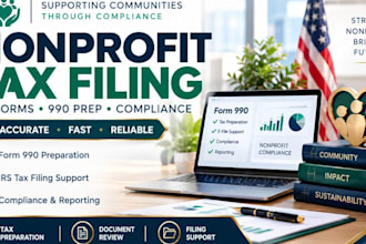 repare irs form 990 ez, form 990 n and nonprofit tax filings