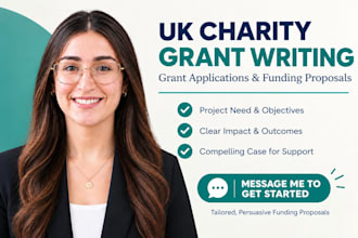 write a UK charity grant application and funding proposal