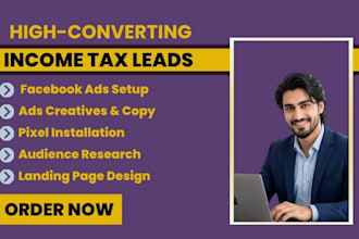 qualified income tax leads tax leads tax website facebook ads