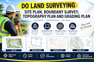 do land surveying site plan boundary survey topography plan and grading plan