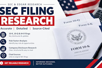 research sec filings, edgar reports, and company disclosure data for risk review