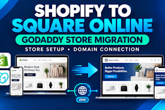 migrate shopify godaddy to square online godaddy square store domain transfer