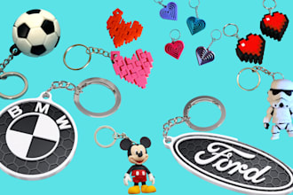 design custom 3d keychain logo lightbox coaster text 3mf for 3d printing in 24h