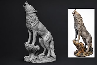 3d animal model realistic creature sculpting for games animation for 3d printing