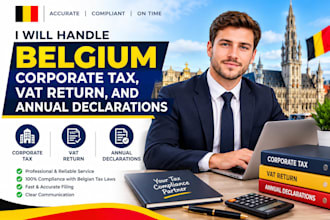 handle belgium corporate tax, vat return, and annual declarations