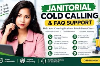 janitorial cold caller,janitorial cold calling,real estate cold calling
