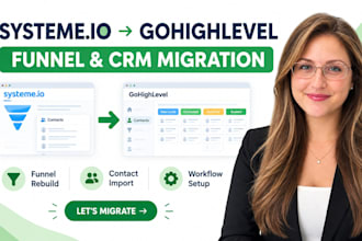 migrate systeme io funnels contacts and automations to gohighlevel