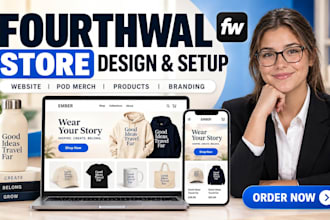 fourthwall website design, fourthwall store, setup merch store, print on demand