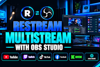 configure obs studio for multistreaming with restream