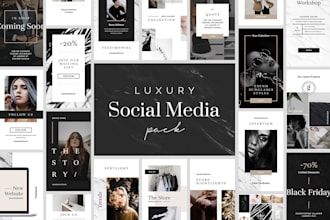 design luxury instagram branding and feed design