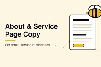 write your website about page and service page copy