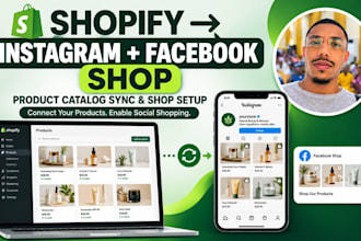 setup facebook shop instagram shop instagram shops catalog sync shopify sync