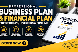 create business plan financial plan for startups, investors and funding