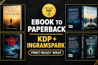 convert ebook cover to paperback wrap kdp print ready cover pdf ingramspark