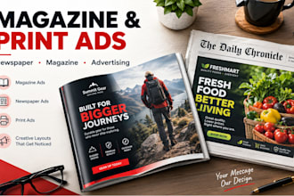 design magazine ads, newspaper ads, print ads and magazine advertisements