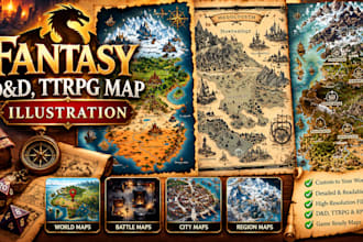 create detailed fantasy maps for dnd rpg games and tabletop campaigns