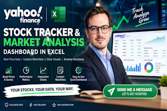 create a yahoo finance stock tracker and market analysis dashboard in excel