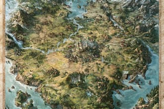 design a detailed fantasy world map for your novel