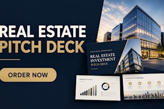 design a real estate investor pitch deck in canva, powerpoint or googleslides