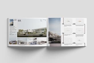 design a professional architectural portfolio layout