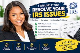 resolve your irs tax problems, corporate form 1120 debt, penalties and 7704