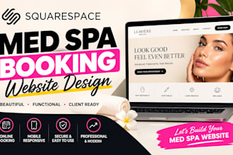 design a stunning med spa website, aesthetic clinic and spa booking website