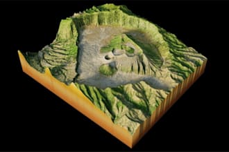 build printable 3d terrain model from google map, watertight stl modular terrain