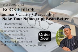 edit your book manuscript for clarity, grammar, and readability
