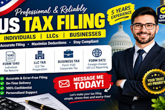 do usa tax filing, usa tax returns,llc ,tax,business tax 1120 5472 1040 cpa