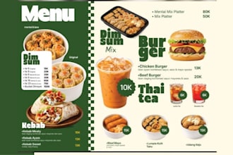 design restaurant menu, cafe menu, bar menu and digital menu board
