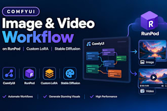 create comfyui image video workflow on runpod custom lora model stable diffusion