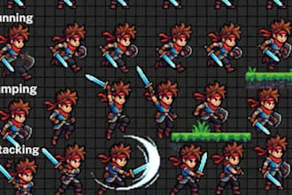 create pixel art animation, animated sprites, and 2d game sprite sheets rpg