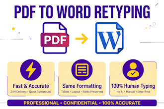 retype pdf or image to word fast and accurately