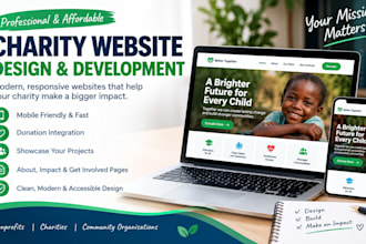 design a professional website for UK charities and nonprofits