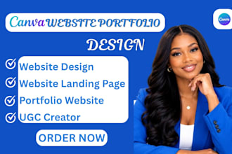 design a canva portfolio website for ugc creators influencers, social media kit