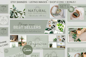 design canva brand kits, templates for skincare brands coaches etsy shopify shop