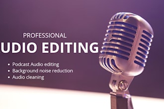 do editing, noise reduction and clean up your audio file