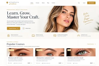 build an online course website with wordpress elementor, build course pages