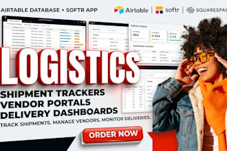 airtable database softr app to shipment tracker vendor portal delivery dashboard