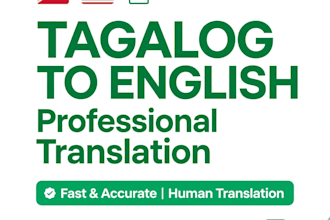 translate tagalog to english native  speaker