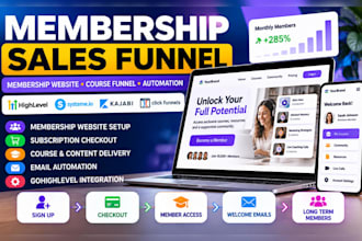 build membership sales funnel membership website gohighlevel course funnel